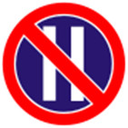 Znak zakazu B-38, zakaz postoju w dni parzyste